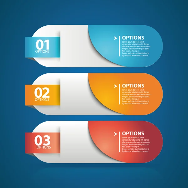 Vector steps, progress banners with colorful tags. — Stock Vector