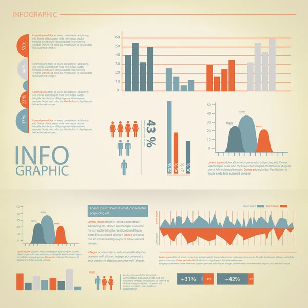 Set di elementi infografici . — Vettoriale Stock