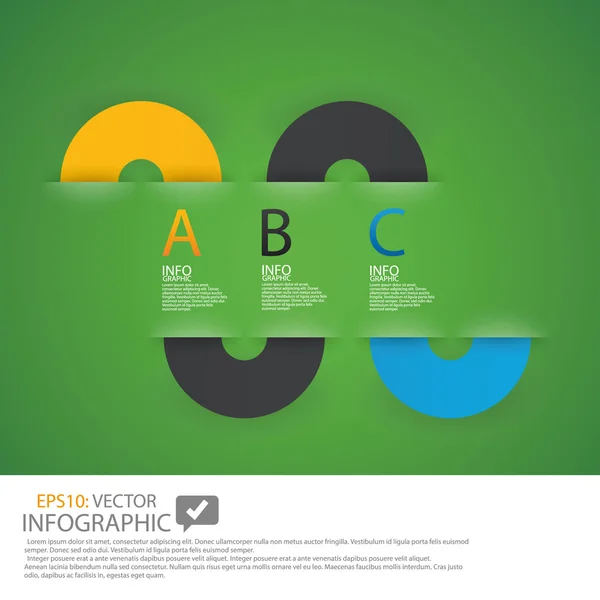 Infografías mínimas. Banner de opciones de infografías modernas. Ilustración vectorial . — Vector de stock