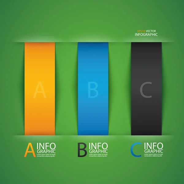 Infographie minimale. Bannière d'options d'infographie moderne. Illustration vectorielle . — Image vectorielle