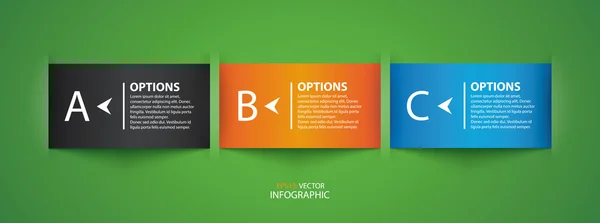 Infografías mínimas. Banner de opciones de infografías modernas. Ilustración vectorial . — Vector de stock