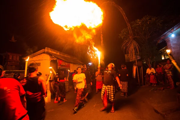 People during the celebration of Nyepi — Stok fotoğraf