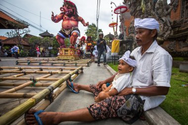 People during the celebration of Nyepi