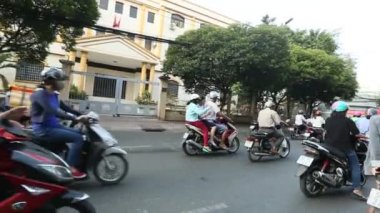 Ho Chi Minh city trafikte motosiklet