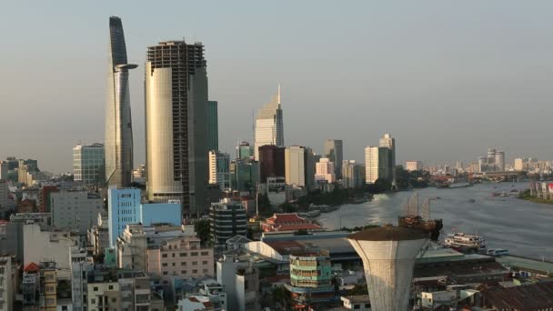 Vista de Ciudad Ho Chi Minh — Vídeos de Stock