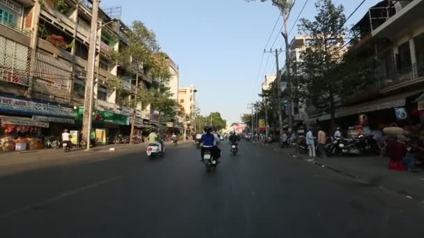 Motorcycle traffic in Ho Chi Minh city — Stock Video