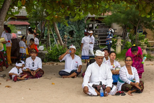 Unidentified people during Melasti Ritual — Stock Photo, Image