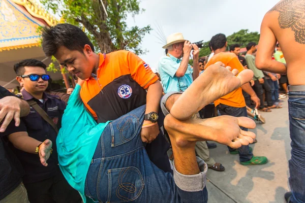 Wai Kroo ritual at Bang Pra monastery — Stock Photo, Image