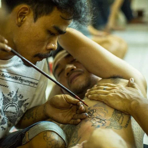 Cerimônia do Dia Mestre no mosteiro de Bang Pra — Fotografia de Stock