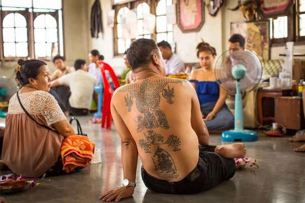 Master Day Ceremony in Bang Pra monastery — Stock Photo, Image