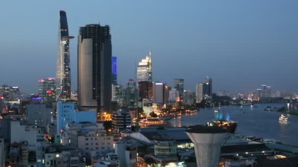 Vista superior da cidade de Ho Chi Minh — Vídeo de Stock