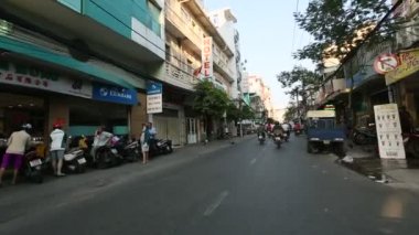 Saigon trafikte motosiklet.