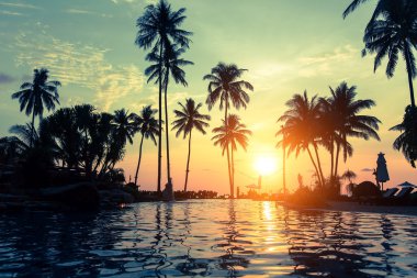 Bir plaj tatil şaşırtıcı günbatımı 
