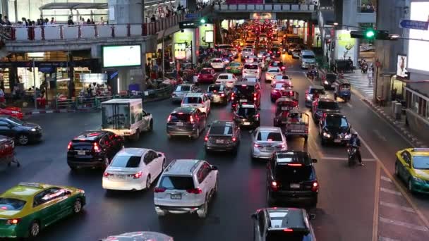 : Blocco del traffico nella fretta — Video Stock