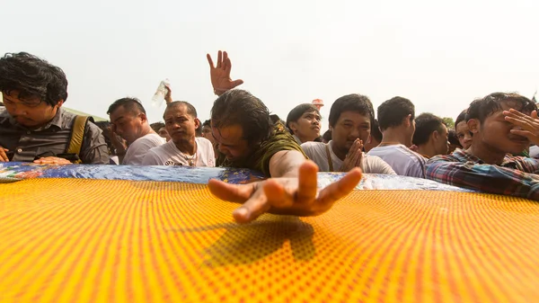 Unknown participants of Master Day Ceremony — Stock Photo, Image