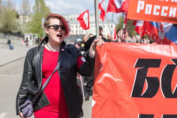 Anhänger der Kommunistischen Partei — Stockfoto