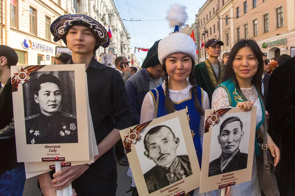 Participantes do Regimento Imortal — Fotografia de Stock