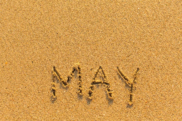 May  word on sand — Stock Photo, Image