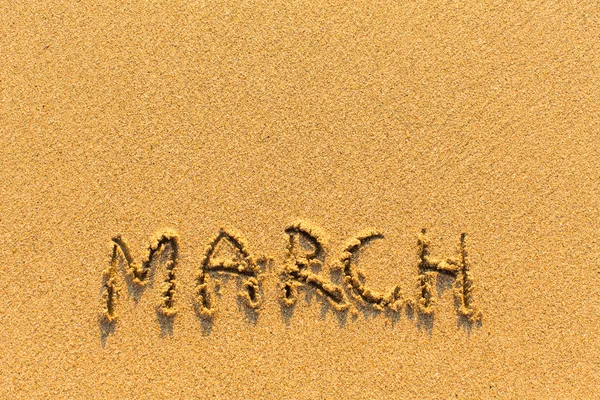 砂の上の 3 月の言葉 — ストック写真