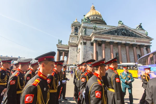 ロシア軍パレード戦勝記念日 — ストック写真