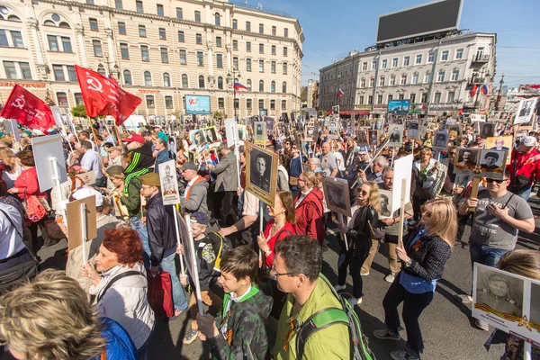 Participantes del Regimiento Inmortal — Foto de Stock