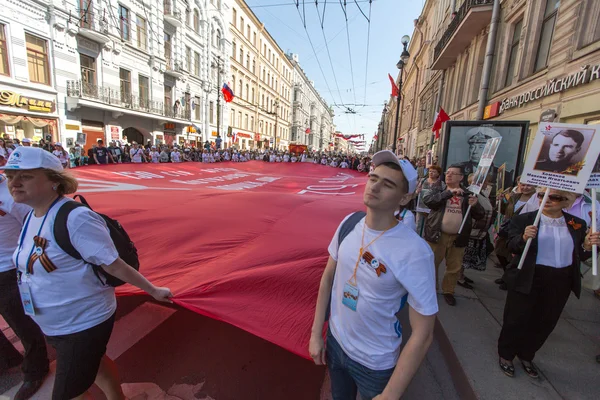 Participantes del Regimiento Inmortal — Foto de Stock