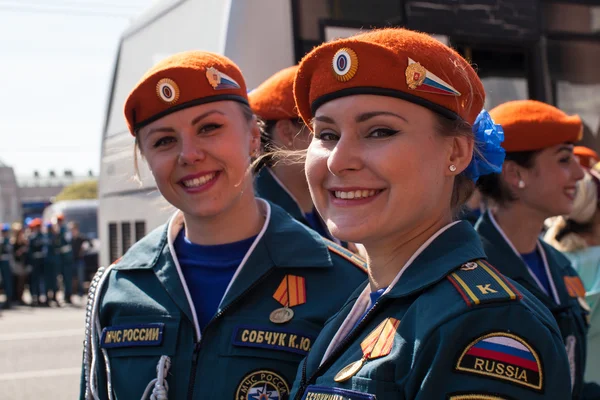 Uczestnicy rosyjskiej parady armii — Zdjęcie stockowe