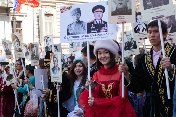 Unsterbliches Regiment in Russland — Stockfoto