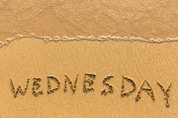 Wednesday - drawn on the sand