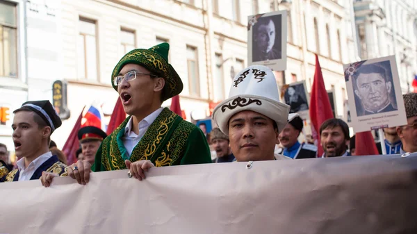 Action publique le jour de la victoire russe — Photo