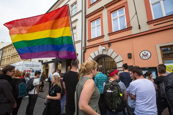 Aktion zum Gedenken an Opfer in Schwulenclub — Stockfoto