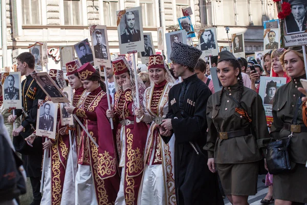 Acción pública en el Día de la Victoria de Rusia —  Fotos de Stock