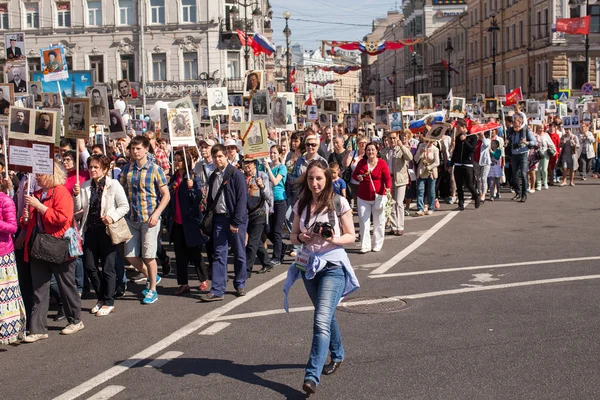 Acción pública en el Día de la Victoria de Rusia — Foto de Stock