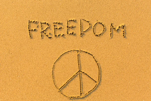 Freedom and a sign of peace — Stock Photo, Image