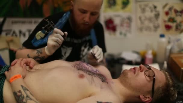 Convenção internacional de tatuagem — Vídeo de Stock