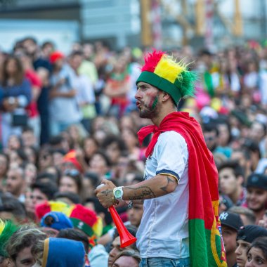 Maç sırasında Portekizce hayranları