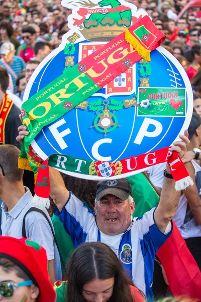 Tifosi portoghesi durante la partita — Foto Stock
