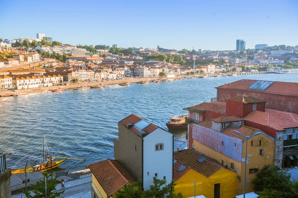 Rzeki Douro i Ribeira w Porto — Zdjęcie stockowe