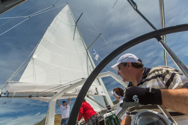 Regata vela 11th Ellada entre a ilha grega — Fotografia de Stock