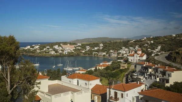 Andros Adası Panoraması üzerinde göster — Stok fotoğraf