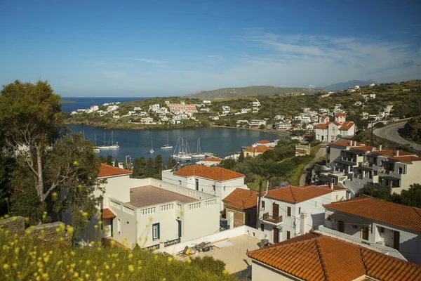 Yachthafen auf andros island — Stockfoto