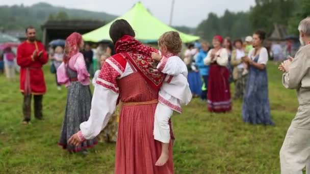 Festiwal kultury ludowej rosyjskiej herbaty — Wideo stockowe