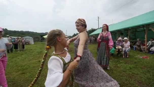 Festiwal kultury ludowej rosyjskiej herbaty — Wideo stockowe