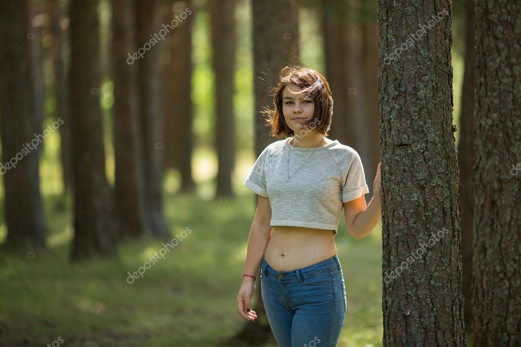 Teen in the woods porn