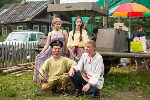 Festival van de folk cultuur Russische thee — Stockfoto