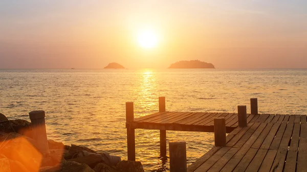 Zachód słońca na Zatoki Tajlandii — Zdjęcie stockowe