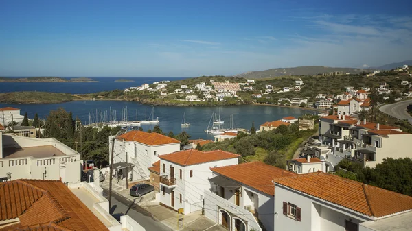 Uitzicht op de jachthaven, Griekenland. — Stockfoto