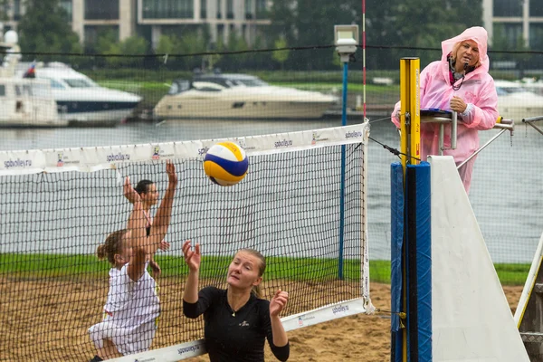 Campeonato de Petersburgo em vôlei de praia — Fotografia de Stock