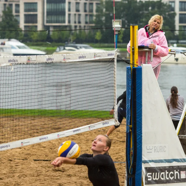 Mistrzostwa świata w Petersburgu na boisko do siatkówki plażowej — Zdjęcie stockowe