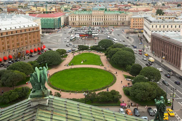 View from colonnade of St Isaacs Cathedral — Stock Photo, Image